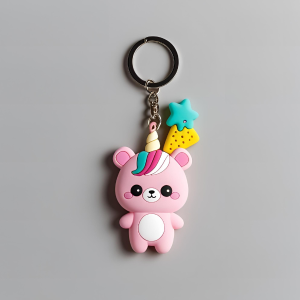 Smiling Star Keychain with Soft Edges