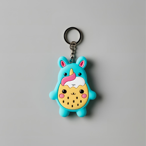 Rainbow Keychain with Cloud Detail