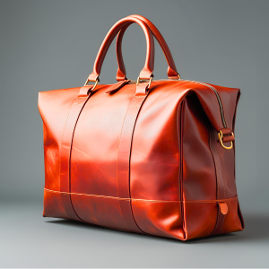Premium Split Leather Travel Bag with 60L Capacity and Multi-Pocket Design