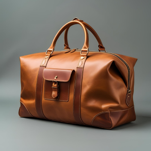 Premium Top-Grain Leather Travel Bag with 35L Capacity and Multi-Pocket Design