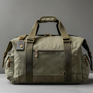 Premium Genuine Leather Travel Bag with 60L Capacity and Multi-Pocket Design